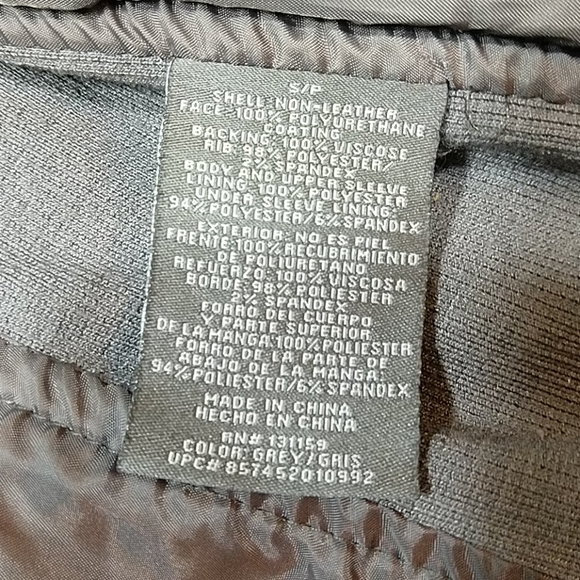 Sebby Collection Gray Faux Leather Moto Jacket - Picture 8 of 10